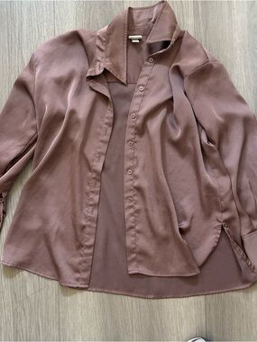 a new day Mauve Button-Down Shirt